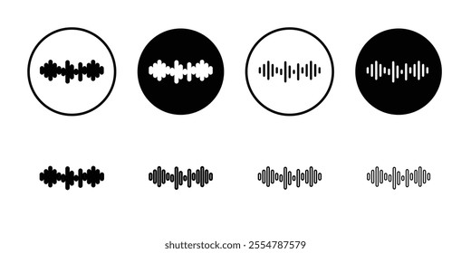 Voice icon Flat art in black and white isolated