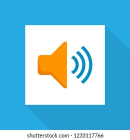 Voice icon flat symbol. Premium quality isolated audio element in trendy style.