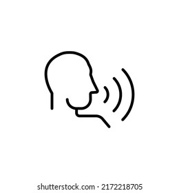 voice icon in line style