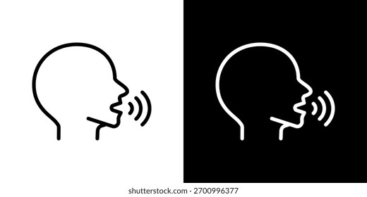 Icono de voz Estilos de línea Ilustración vectorial