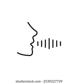 Voice icon outline collection or set in black and white