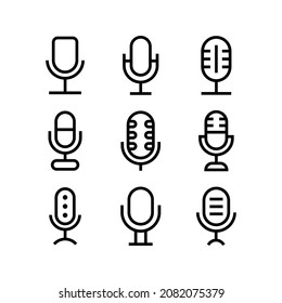 Voice icon set isolated on white background