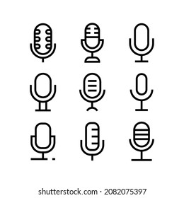 Voice icon set isolated on white background