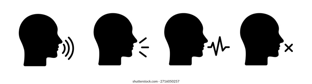 Icono de voz. Conjunto de iconos de voz