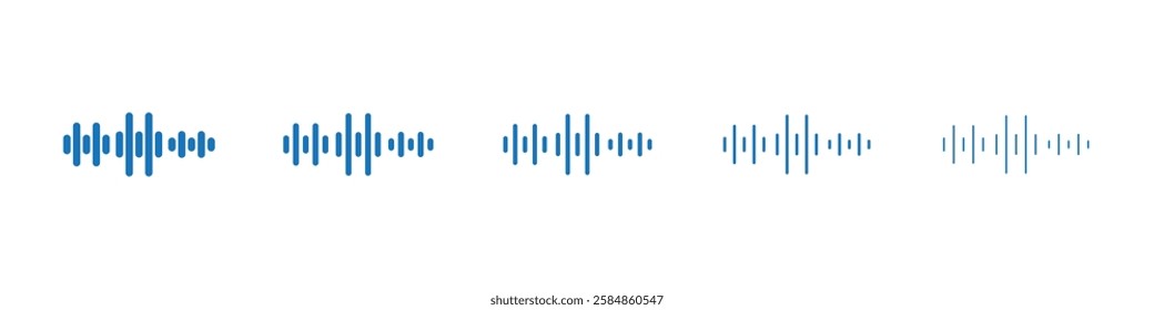 Voice icon Symbol collection thin outline set