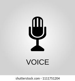 Voice icon. Voice symbol. Flat design. Stock - Vector illustration