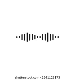 Stimmsymbol Flache Linie, flache Illustration