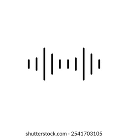 Ícone de voz Conjunto de ilustrações de vetor de linha fina