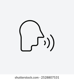 Voice icon in tree different line stroke sizes.