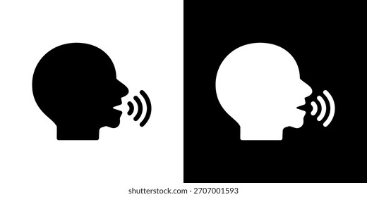 Ilustração do vetor de ícone de voz. Design De Estilo Plano Criado Para Flexibilidade Criativa Em Versões Claras E Escuras.