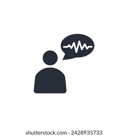 icono de voz. vector.Trazo editable.signo de estilo lineal para el uso de diseño web,logo.Ilustración de símbolo.
