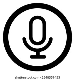 voice icon with white background