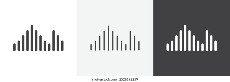 Icono de voz. Ilustración vectorial lineal plana moderna de moda sobre fondo blanco.