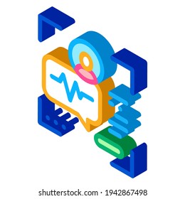 voice identity color icon vector. isometric voice identity sign. color isolated symbol illustration