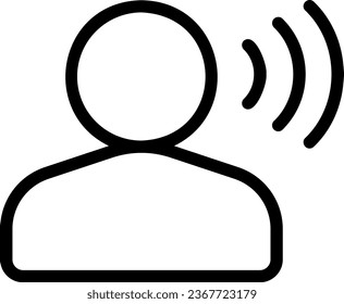 vector de ilustración de línea de voz