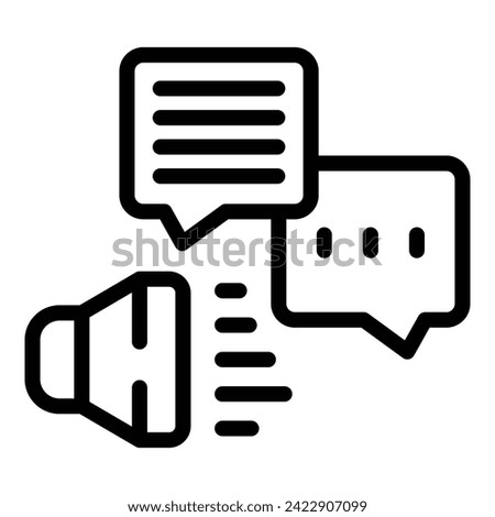 Voice mail chat icon outline vector. Text recognition. Online helper
