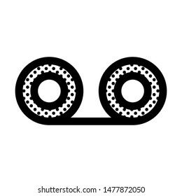 Voice Mail. Icon with Filled with Dots.