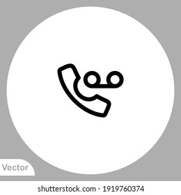 Voice mail icon sign vector,Symbol, logo illustration for web and mobile