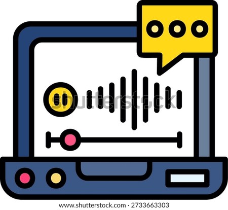Voice Mail New Creative Icon Design Vector