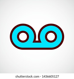 Voice Mail. Simple Vector Color Icon 