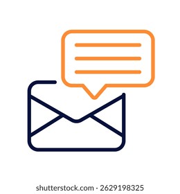 Voice Mail Vector Icon for Audio Messaging and Paperwork Support. Phone symbol with recording notification, digital inbox design. Line Duo Tone Icon