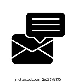 Voice Mail Vector Icon for Audio Messaging and Paperwork Support. Phone symbol with recording notification, digital inbox design. Glyph Icon