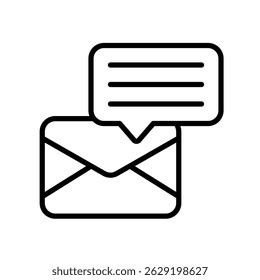 Voice Mail Vector Icon for Audio Messaging and Paperwork Support. Phone symbol with recording notification, digital inbox design. Outline Icon