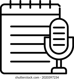 Voice massage Vector Line Icon Design
