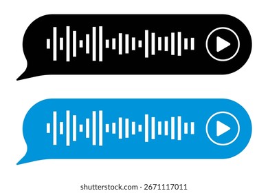 Elementos de interface de memorando de voz. Elementos vetoriais para player de música, podcasts, mensagem de voz móvel, streaming em eps 10.