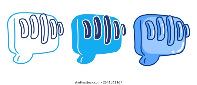 Voice Message 3d icon vector style for communication user interface Blue, Dualline, Dualtone style.