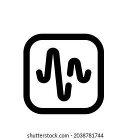 Icono De Silhouette De Aplicación De Mensajes De Voz En Fondo Blanco
