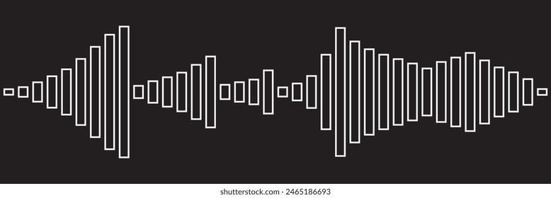 Voice message, audio chat interface and record play bubble, vector messenger playback. Voice message icon of microphone button and sound wave of recording listen