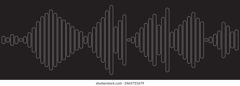 Voice message, audio chat interface and record play bubble, vector messenger playback. Voice message icon of microphone button and sound wave of recording listen