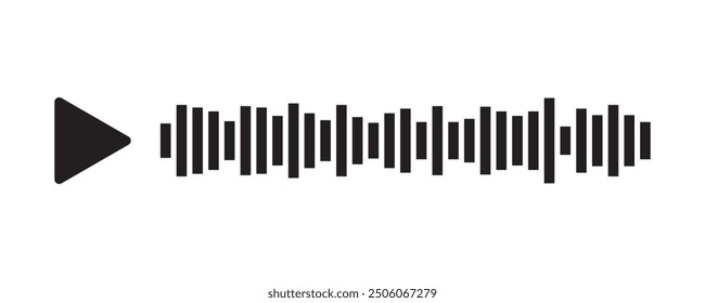 Voice message and audio chat wave icon, record chat button, online voice chat with sound wave icon vector illustration.