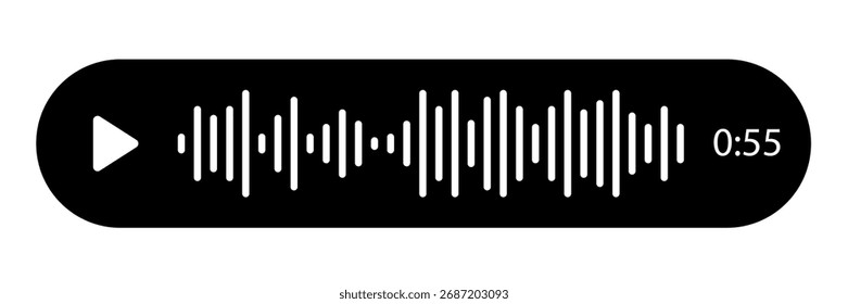 Barra de mensajes de voz. Mensaje de audio.