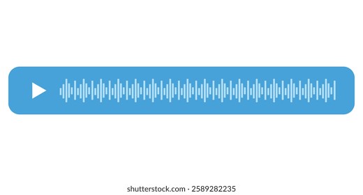 Voice message bubble icon with sound wave illustration, symbolizing audio messages, communication, and voice recordings in a digital chat interface