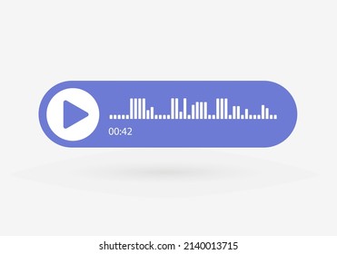 Voice message bubbles icon concept in flat design