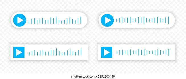 Voice message. Voice message button. Audio wave illustration. Audio chat icon. Flat vector voice sound wave. Vector EPS 10