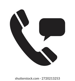 Vector de glifo sólido del símbolo del chat del mensaje de voz para la comunicación de la grabación de audio y el diálogo de la charla de la burbuja del discurso del receptor del teléfono