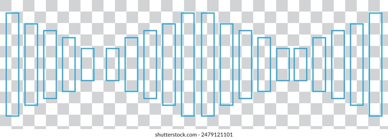  Voice message icon. Audio wave illustration. Mobile chat concept in vector flat style.