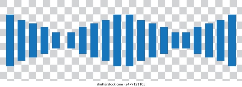  Voice message icon. Audio wave illustration. Mobile chat concept in vector flat style.