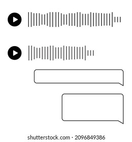 Voice message icon. Rectangle dialogue frame. Messaging process. Communication concept. Vector illustration. Stock image. 