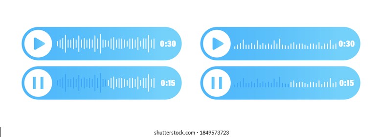 Voice message icon set. Voice message bubble set. Blur speech bubbles. Social media vector illustration. Mail icon vector. Communication network. Chat messaging technology communication. EPS 10