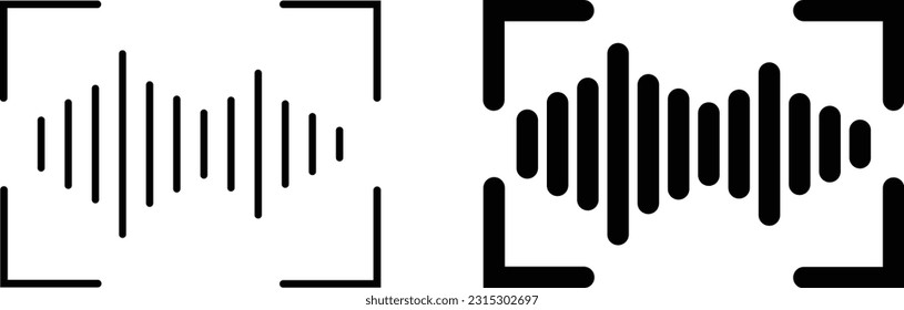 Hoja de iconos de mensajes de voz, línea de estilo plana simple y moderna y sólido Isolated vector ilustración en fondo blanco. Para aplicaciones, logotipo, sitios web, símbolo , UI, UX, gráfico y diseño web. EPS 10.
