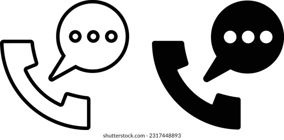 Voice message icon sheet, simple trendy flat style line and solid Isolated vector illustration on white background. For apps, logo, websites, symbol , UI, UX, graphic and web design. EPS 10.