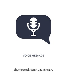 voice message icon. Simple element illustration from user interface concept. voice message editable symbol design on white background. Can be use for web and mobile.