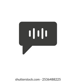 Voice message icon simple vector symbol