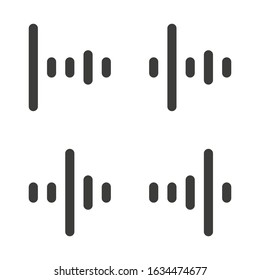 Voice message icon. Vector illustration in flat design