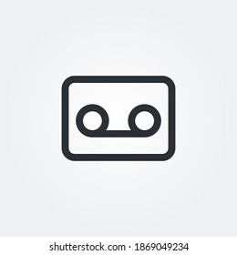 voice message icon vector isolated with line style and black color, pixel perfect symbol illustration