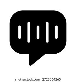 Icono de mensaje de voz Ilustración de diseño de símbolo de Vector